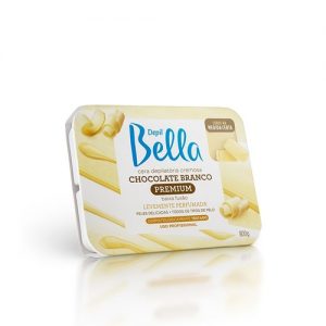 CERA DEPILATÓRIA EM BARRA DE CHOCOLATE BRANCO 800G- DEPIL BELLA