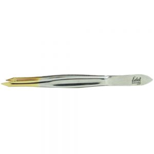 PINÇA 9CM CANELADA PONTA OURO FINA-SOLINGEN  2321