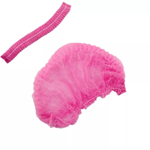 TOUCA DESCARTÁVEL COM ELÁSTICO TNT ROSA 50UN-