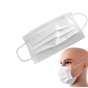 Mascara Descartável tripla Branca C/ Clip Nasal- 50un