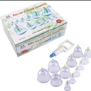 Kit 12 Ventosas Corporal Terapeuticas Ventosaterapia Copos Massoterapia Cupping Acupuntura Sucção