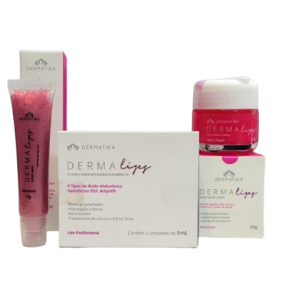KIT LABIAL DERMA LIPS COM 3 ITENS DERMATIKÁ