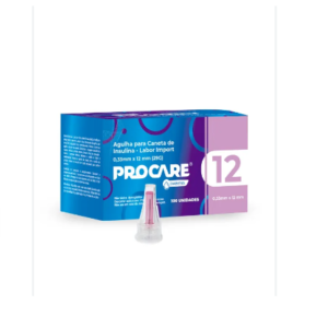 AGULHA CANETA INSULINA 0,33X12MM 29G C/100 PROCARE