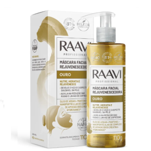 MÁSCARA FACIAL REJUVENESCEDORA OURO RAAVI 110G