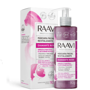 MÁSCARA FACIAL REVITALIZANTE DIAMANTE ROSA RAAVI 110G
