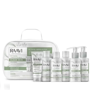 Kit Limpeza de Pele Facial Clean Skin Hipoalergênico Raavi
